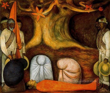 Diego Rivera Painting - la perpetua renovación de la lucha revolucionaria 1927 Diego Rivera